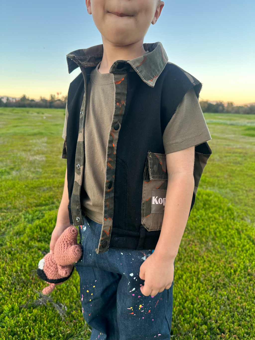 Painted camouflage jacket