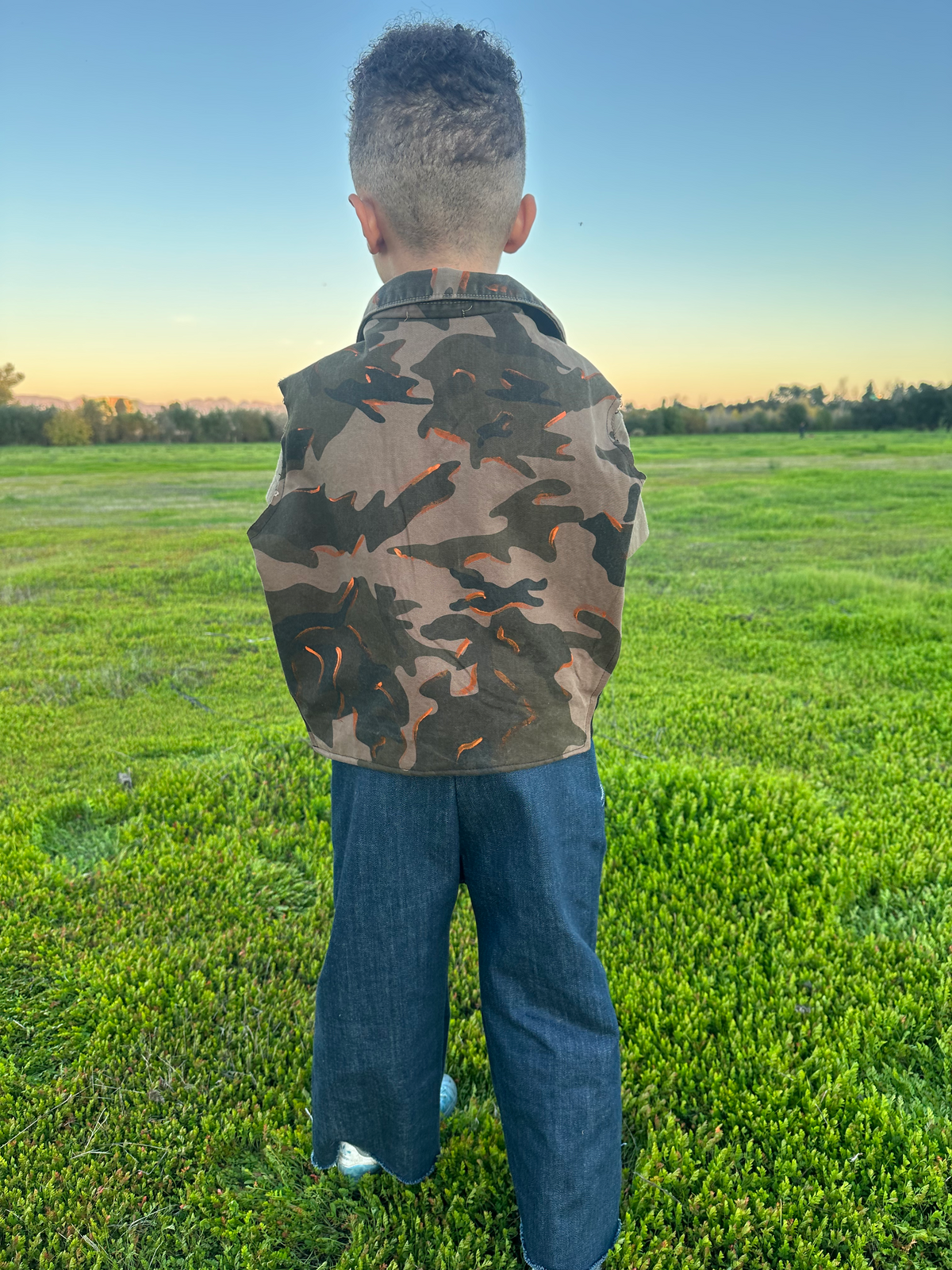 Painted camouflage jacket